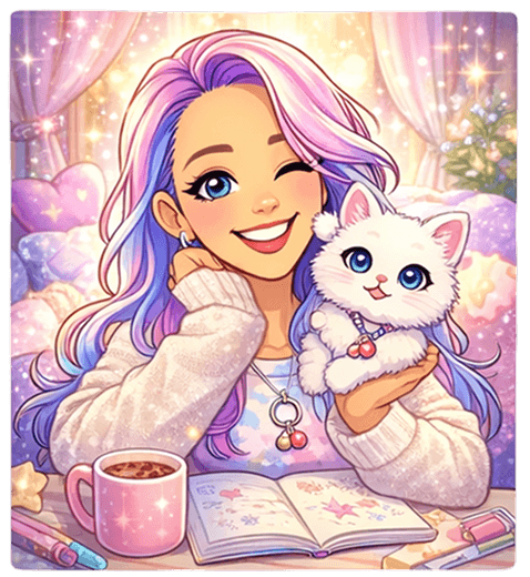 Izzabella writing in her notebook