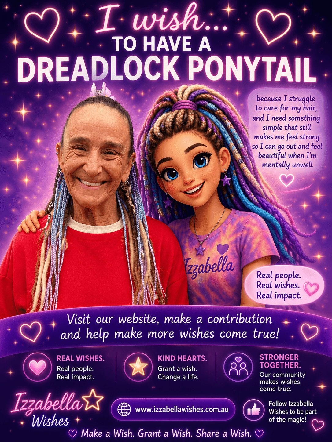 To have a dreadlock ponytail